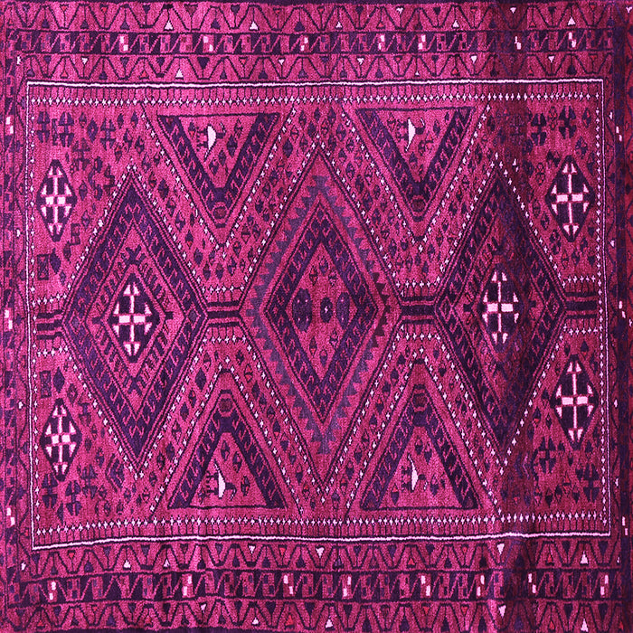 Square Machine Washable Persian Pink Traditional Rug, wshtr663pnk