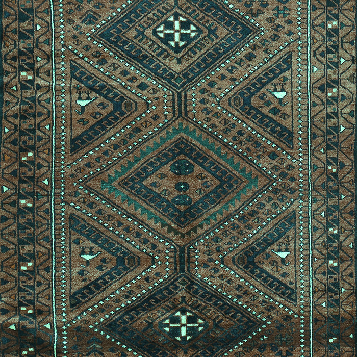 Machine Washable Persian Turquoise Traditional Area Rugs, wshtr663turq