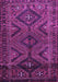 Machine Washable Persian Purple Traditional Area Rugs, wshtr663pur