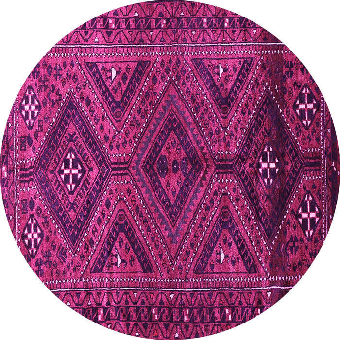 Round Persian Pink Traditional Rug, tr663pnk