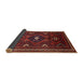 Sideview of Traditional Chestnut Brown Persian Rug, tr664