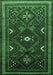 Machine Washable Persian Emerald Green Traditional Area Rugs, wshtr664emgrn