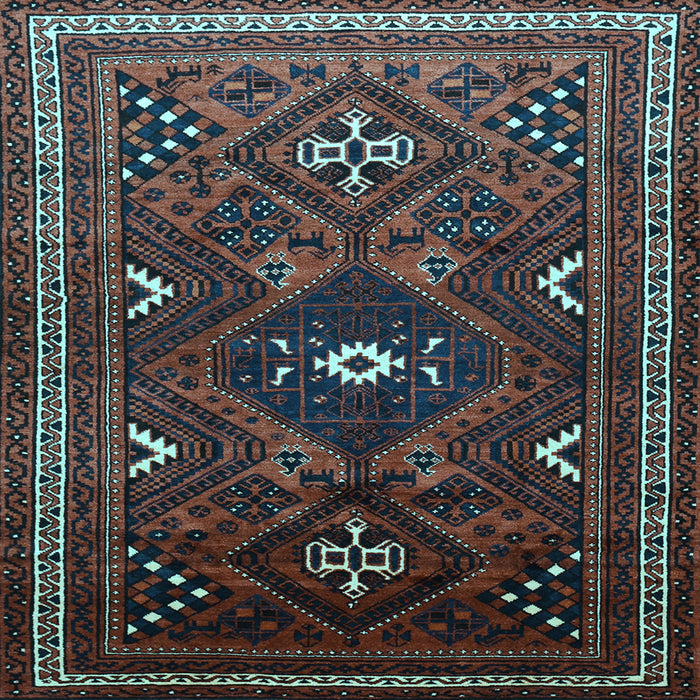 Square Persian Light Blue Traditional Rug, tr664lblu