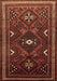 Machine Washable Persian Brown Traditional Rug, wshtr664brn