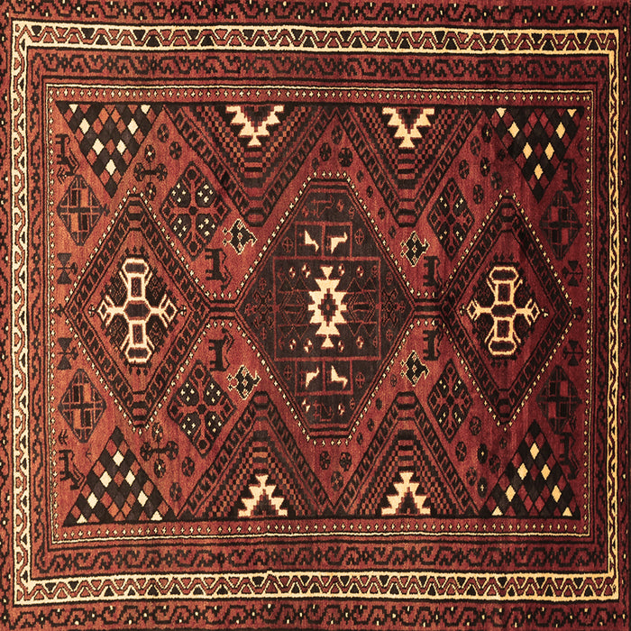 Square Persian Brown Traditional Rug, tr664brn