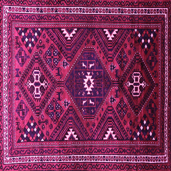 Square Machine Washable Persian Pink Traditional Rug, wshtr664pnk