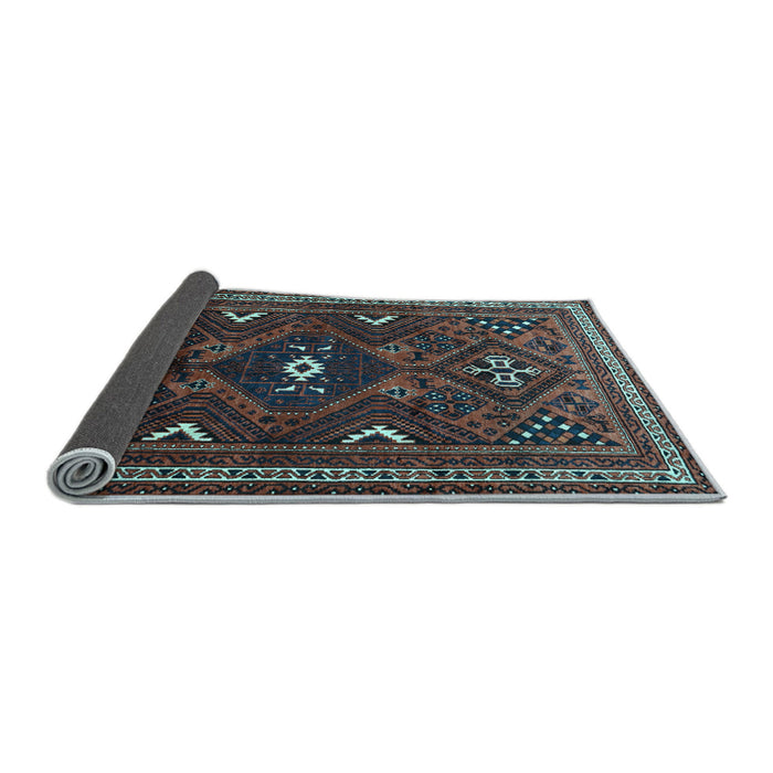 Sideview of Persian Light Blue Traditional Rug, tr664lblu