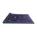 Sideview of Persian Blue Traditional Rug, tr664blu