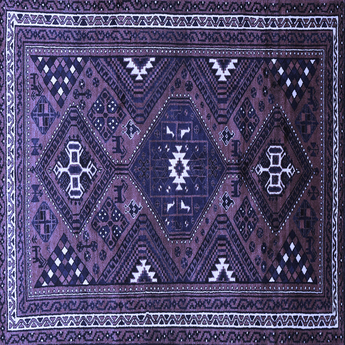 Square Persian Blue Traditional Rug, tr664blu