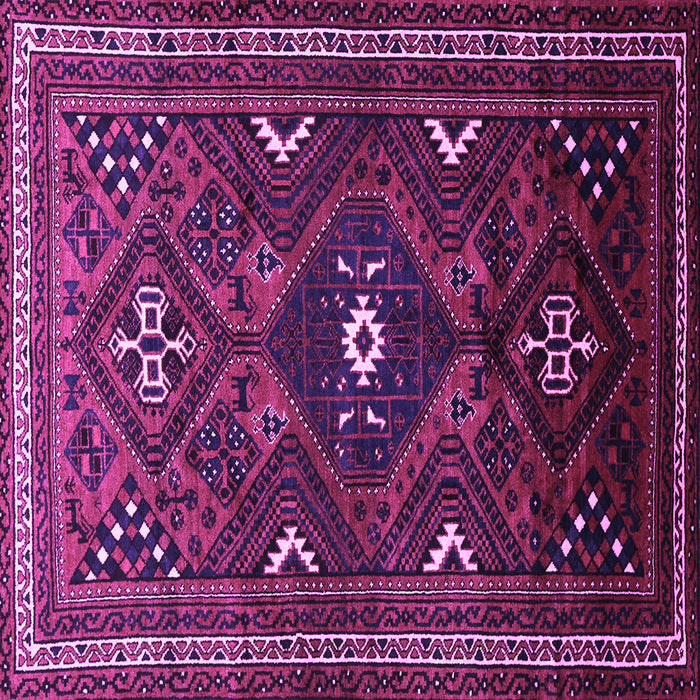 Square Machine Washable Persian Purple Traditional Area Rugs, wshtr664pur