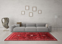 Machine Washable Persian Red Traditional Rug, wshtr664red