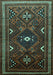 Machine Washable Persian Turquoise Traditional Area Rugs, wshtr664turq