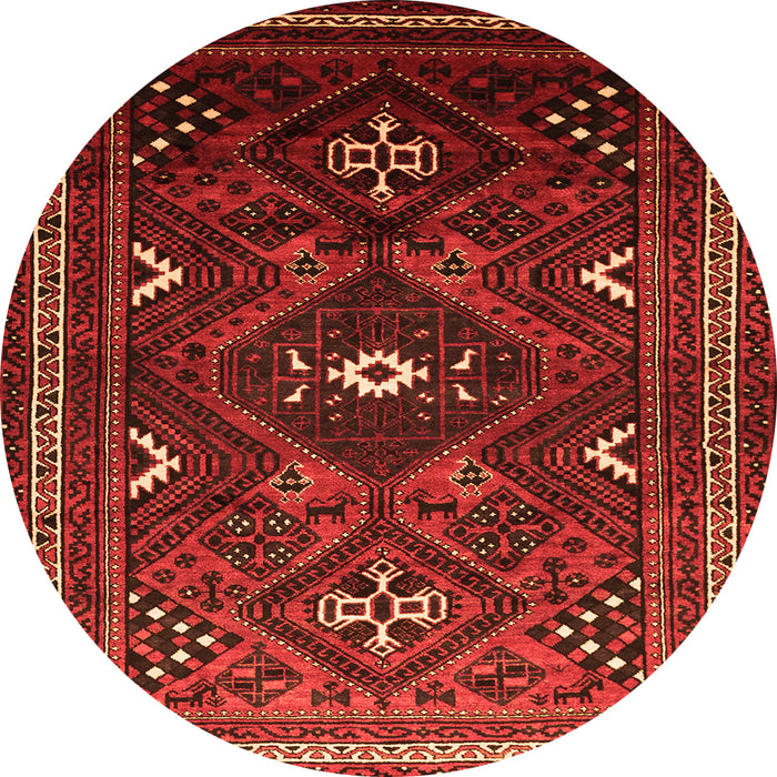 Square Persian Orange Traditional Rug, tr664org