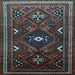 Square Machine Washable Persian Light Blue Traditional Rug, wshtr664lblu