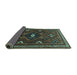 Sideview of Persian Turquoise Traditional Rug, tr664turq