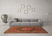 Machine Washable Persian Brown Traditional Rug in a Living Room,, wshtr665brn