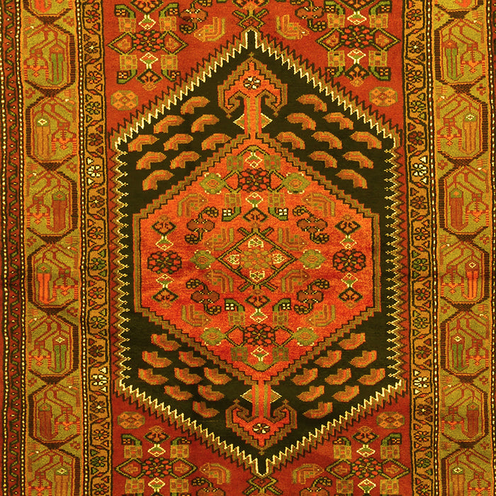 Machine Washable Persian Yellow Traditional Rug, wshtr665yw