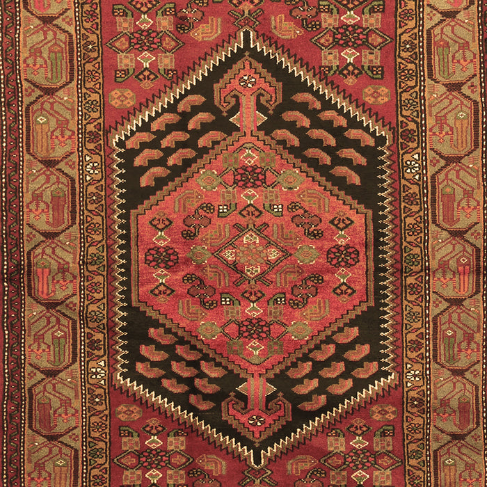 Machine Washable Persian Brown Traditional Rug, wshtr665brn