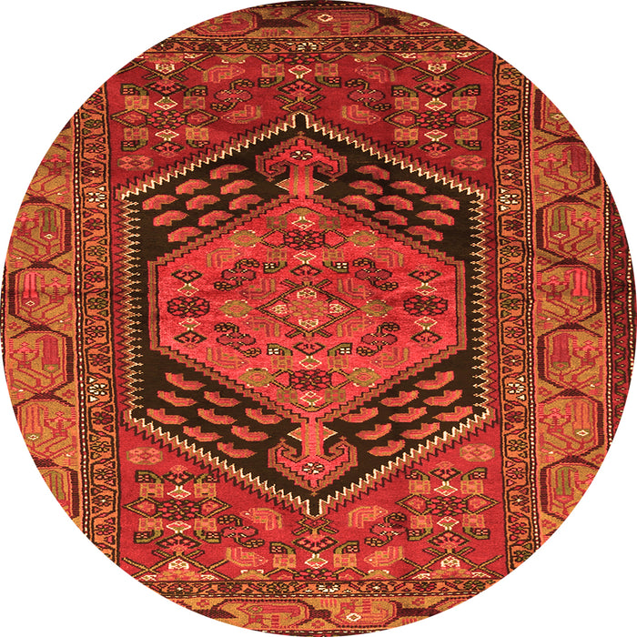 Square Persian Orange Traditional Rug, tr665org