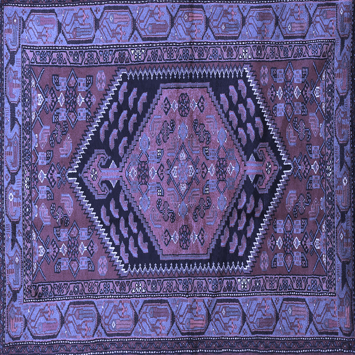 Square Persian Blue Traditional Rug, tr665blu