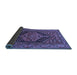 Sideview of Persian Blue Traditional Rug, tr665blu