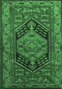 Persian Emerald Green Traditional Rug, tr665emgrn
