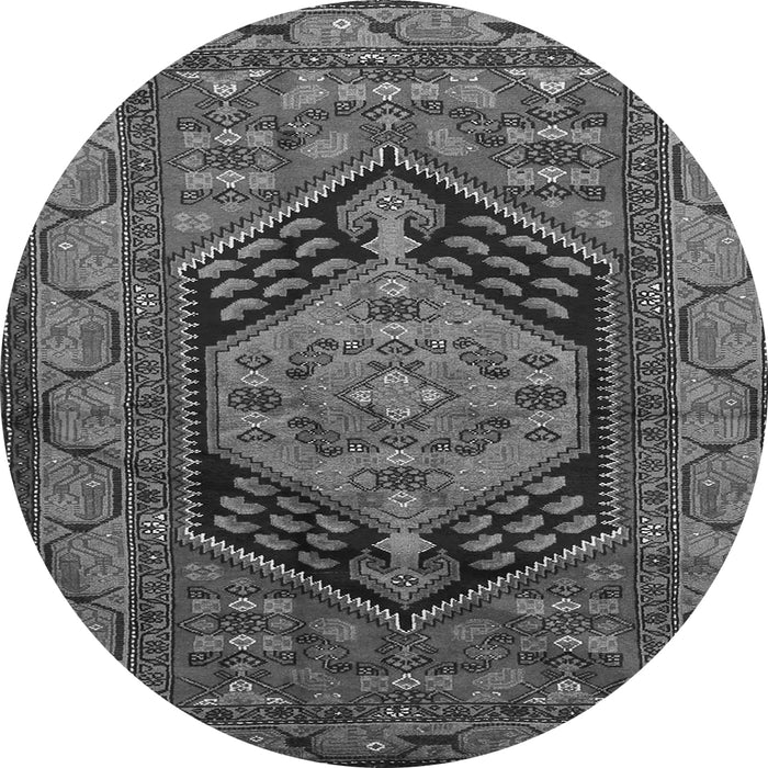 Machine Washable Persian Gray Traditional Rug, wshtr665gry