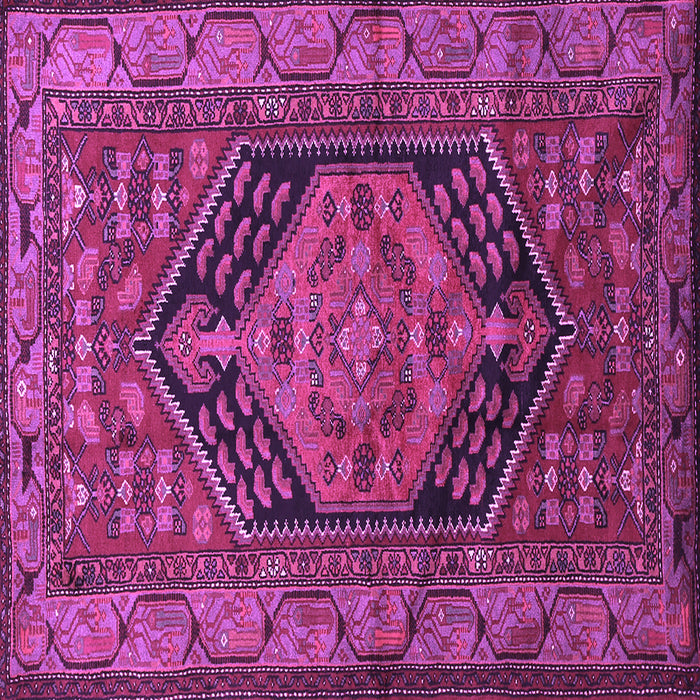 Square Persian Purple Traditional Rug, tr665pur