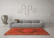 Machine Washable Persian Orange Traditional Area Rugs in a Living Room, wshtr665org