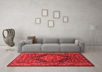 Machine Washable Persian Red Traditional Rug, wshtr665red