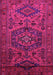 Machine Washable Persian Pink Traditional Rug, wshtr666pnk