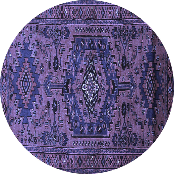 Round Persian Blue Traditional Rug, tr666blu
