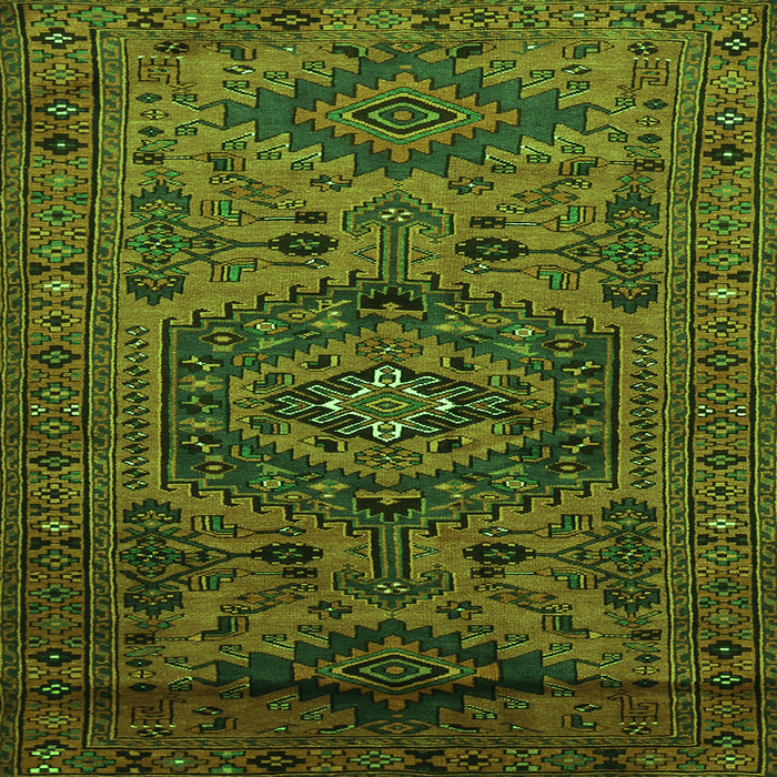 Serging Thickness of Persian Green Traditional Rug, tr666grn