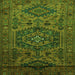 Serging Thickness of Persian Green Traditional Rug, tr666grn