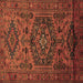 Square Persian Brown Traditional Rug, tr666brn