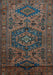 Machine Washable Persian Light Blue Traditional Rug, wshtr666lblu