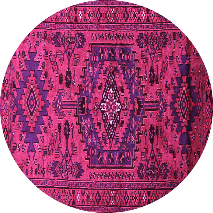 Round Persian Pink Traditional Rug, tr666pnk