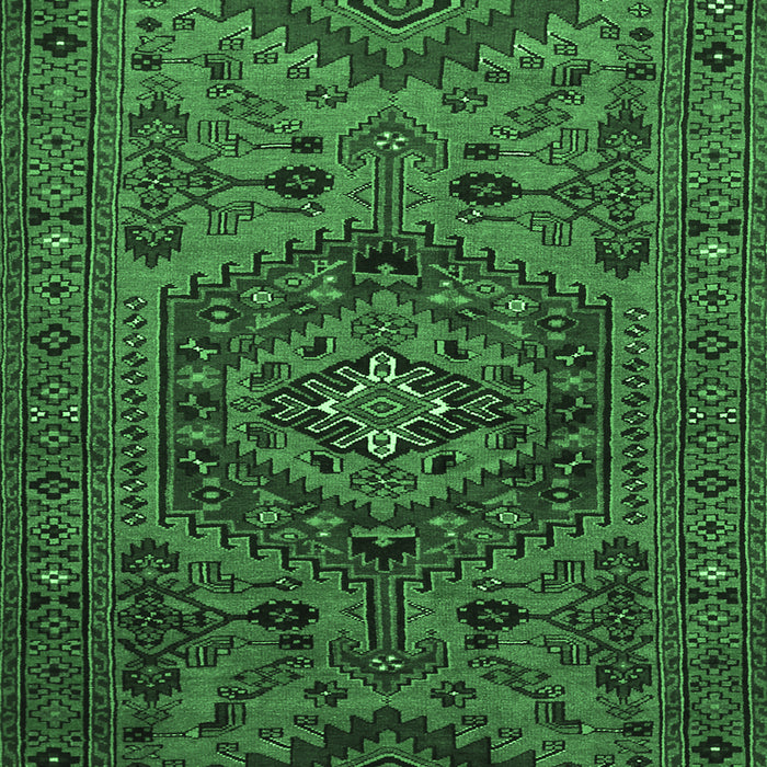 Machine Washable Persian Emerald Green Traditional Area Rugs, wshtr666emgrn