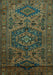 Machine Washable Persian Turquoise Traditional Area Rugs, wshtr666turq