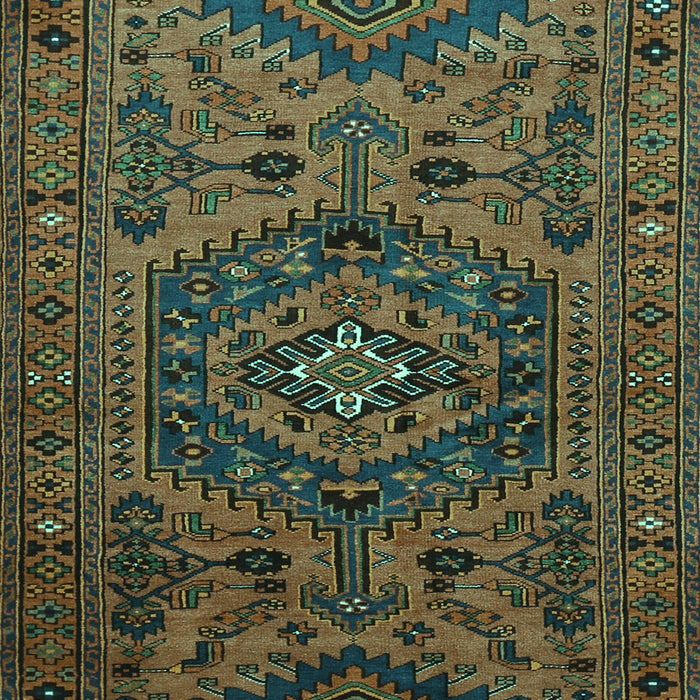 Machine Washable Persian Turquoise Traditional Area Rugs, wshtr666turq