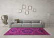 Machine Washable Persian Purple Traditional Area Rugs in a Living Room, wshtr666pur