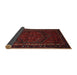 Sideview of Traditional Bakers Brown Persian Rug, tr667