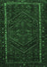 Machine Washable Persian Emerald Green Traditional Area Rugs, wshtr667emgrn