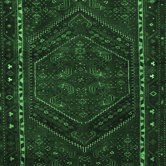 Machine Washable Persian Emerald Green Traditional Area Rugs, wshtr667emgrn