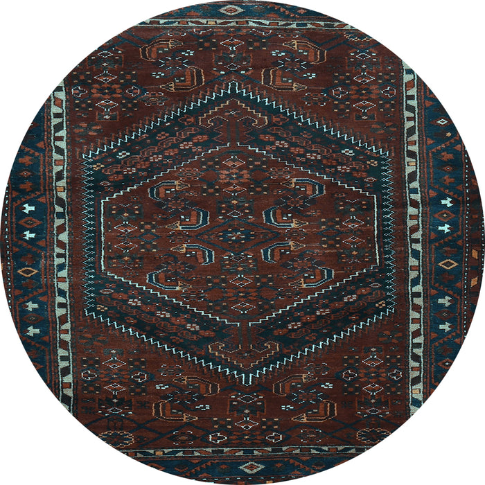 Round Persian Light Blue Traditional Rug, tr667lblu