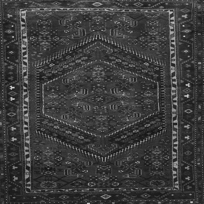 Round Machine Washable Persian Gray Traditional Rug, wshtr667gry