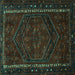 Square Persian Turquoise Traditional Rug, tr667turq