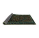 Sideview of Persian Turquoise Traditional Rug, tr667turq