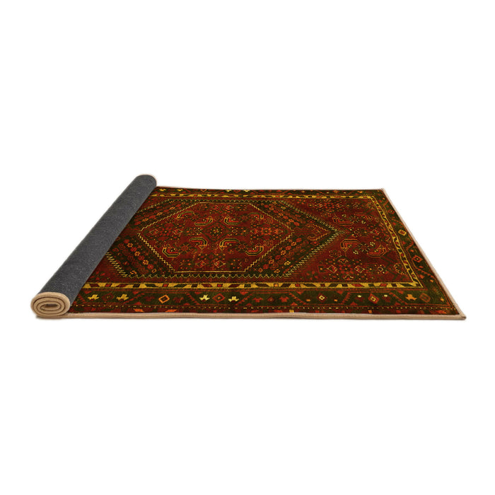 Sideview of Persian Yellow Traditional Rug, tr667yw