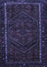 Machine Washable Persian Blue Traditional Rug, wshtr667blu